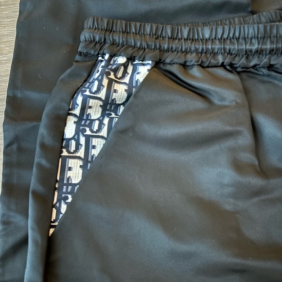 Designer Nylon Print Jogger Sweatpants NWOT - Picture 2 of 4